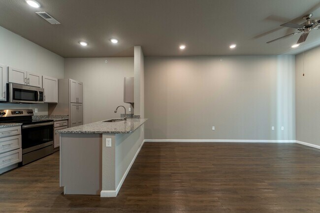 Kitchen & Living Room - Side View - Coryell Commons