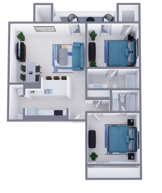 B2 - 2 Bed 2 Bath - Rise at Highland Meadows