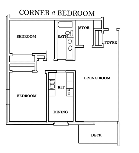 2BR/1BA - Parkshore Apartments