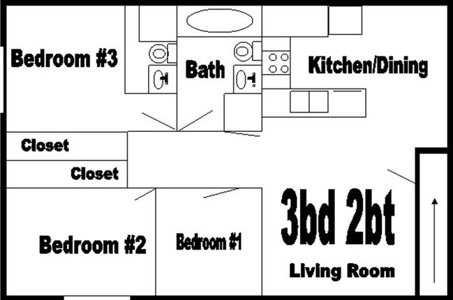 3BR/2BA - Bayfield Apartments