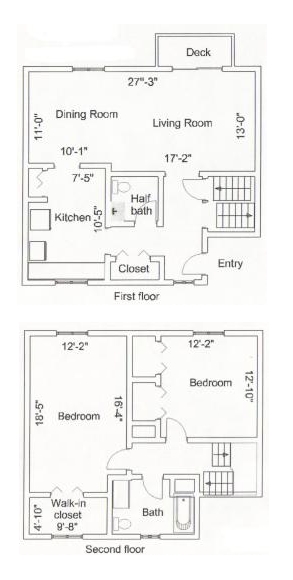 2BR/1.5BA - Lakeview Apartments