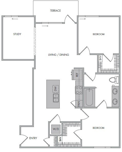 Floorplan - 1000 Grand by Windsor