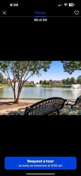 Bench at lake - 2000 Bungalow Dr