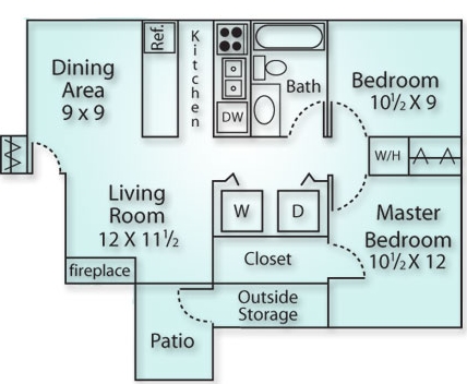 2BR/1BA - Chasewood Village