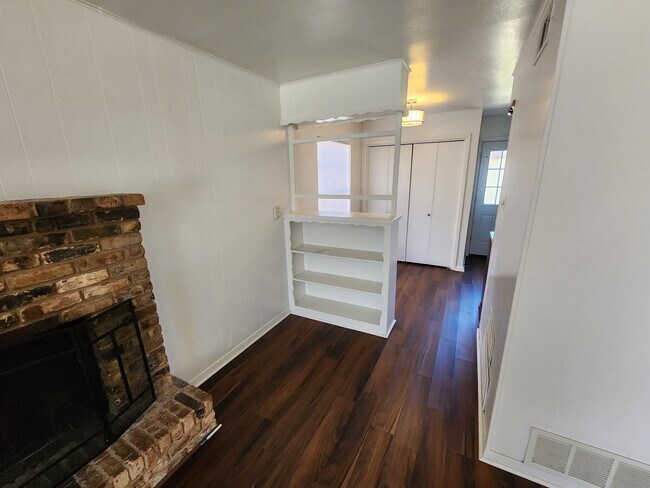 Wood burning fireplace and Built-ins - 1901 W Shields Dr
