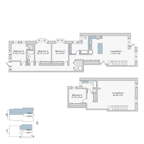 Floorplan - 5524-5526 S. Everett Avenue
