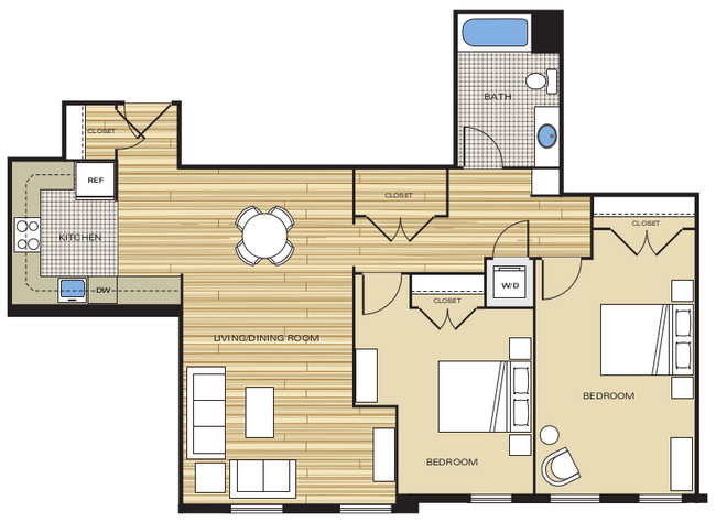 Floorplan - Clayborne Apartments