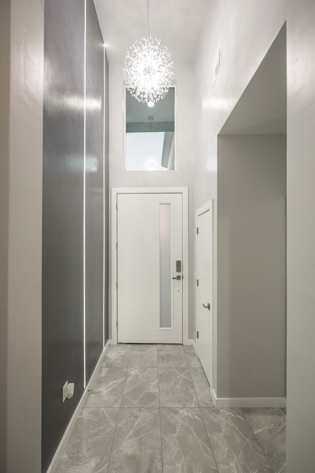 Foyer with built in LED channels - 4358 Capistrano Ave