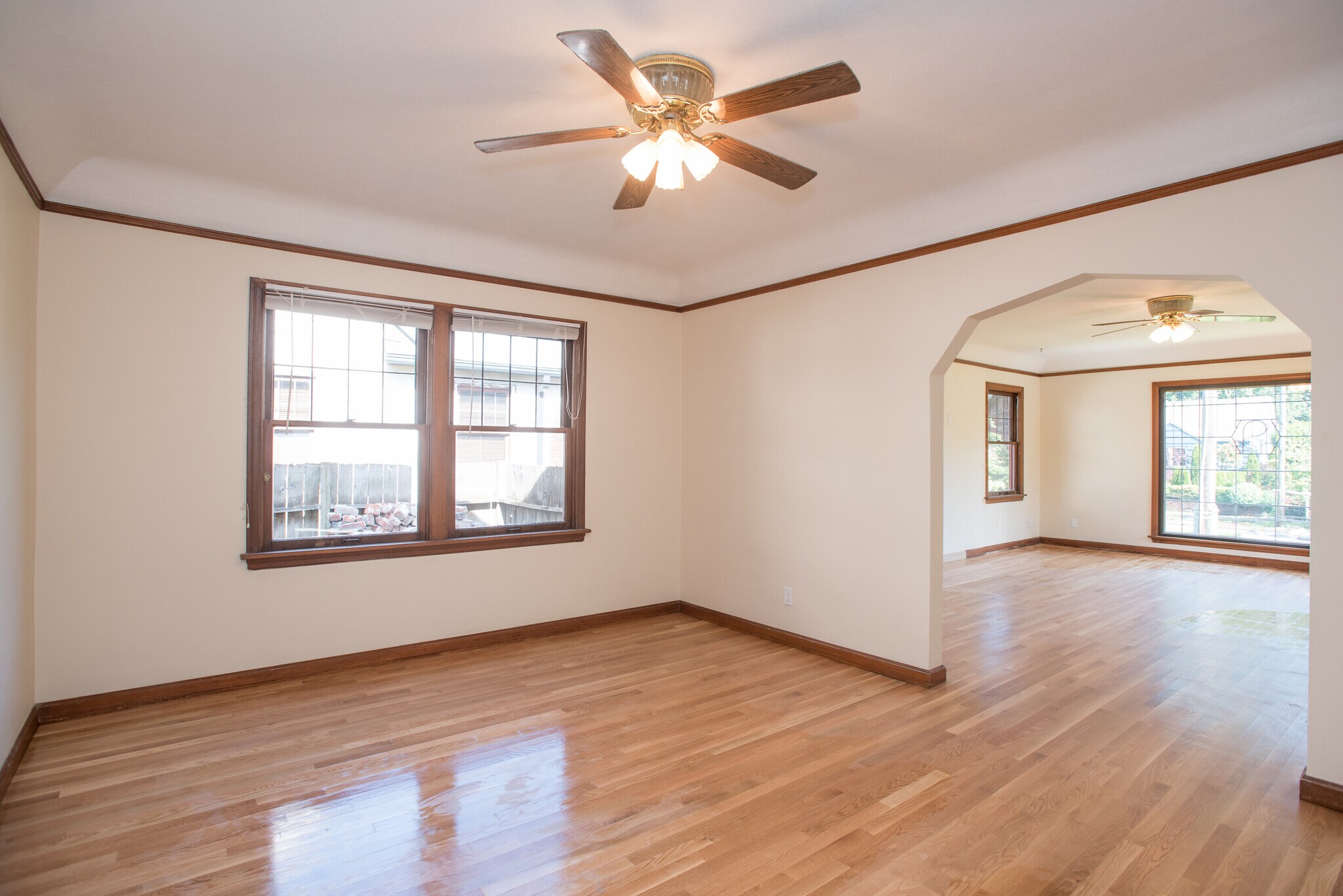 Dining room looking into the living room. - 2628 Northeast Ainsworth Street