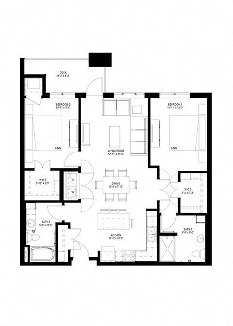 Floorplan - The Legends of Woodbury 55+ Apartments