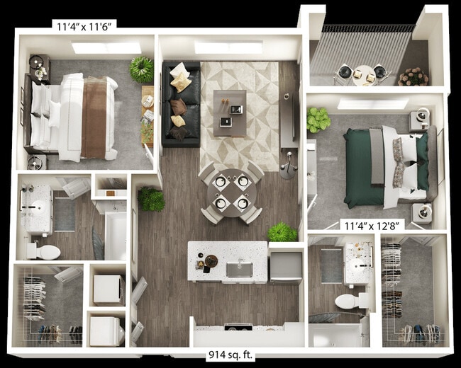Floorplan - The Flats at Laurel & Pine