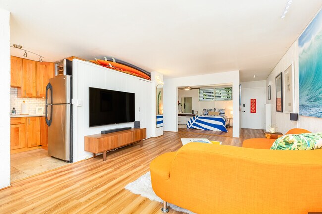 Walk-in storage unit behind TV appx. 126 cubic feet - 3055 Pualei Cir