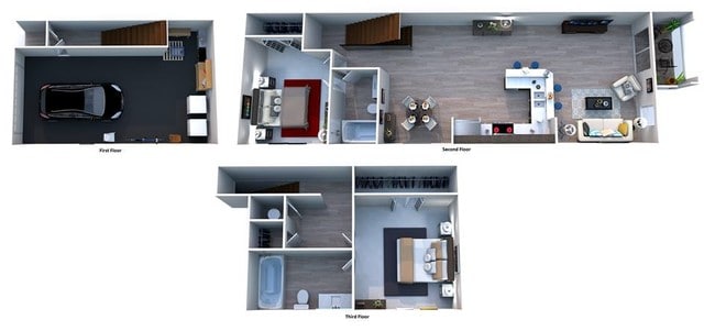 B1 St. Tropez 2 Beds 2 Baths 1 Car Garage - Windsor Castle - Townhomes