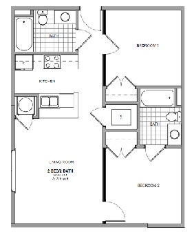 2BR/2BA - Dill Building