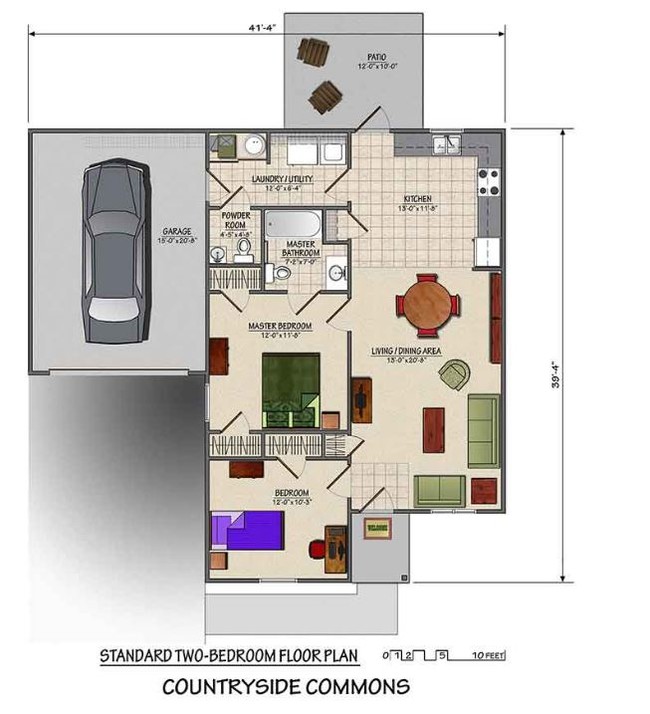 Floorplan - Country Side Senior Apartments