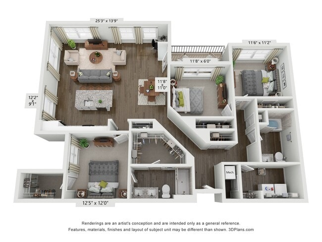 Floorplan - Meridian at Rogers Branch