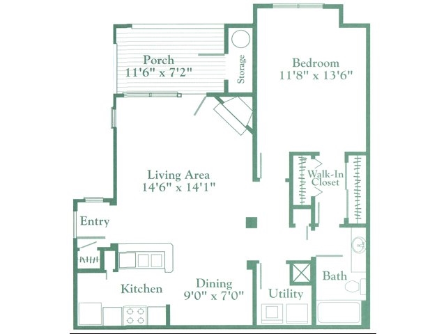 1BR/1BA - Southern Village Apartments