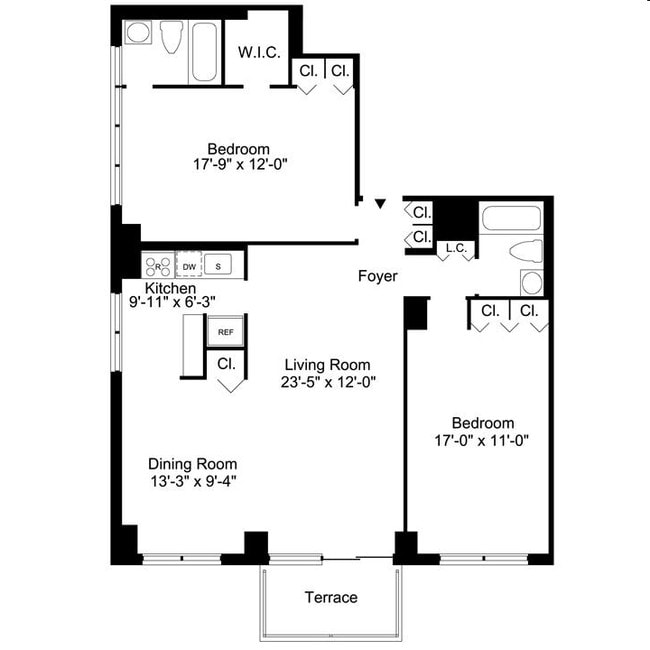 2BR/2BA - The Fairmont