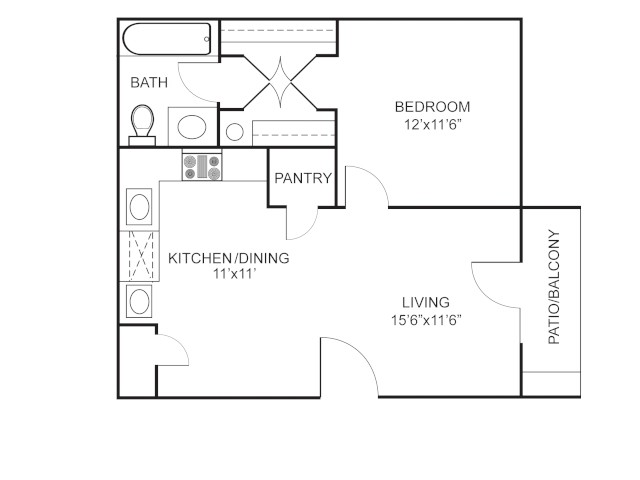 1 Bed 1 Bath - The Vic Student Apartments