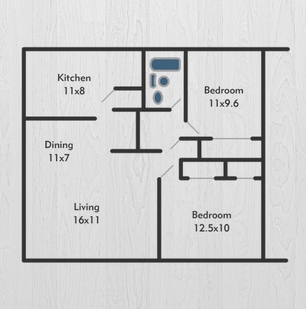 2BR / 1BA - Lincolnwood Apartments