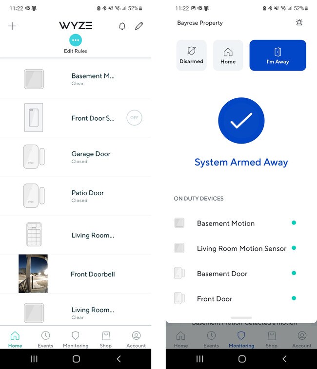Manage the entire security system in the house via the Keypads or automatically using iOS/Android - 1373 Bayrose Cir