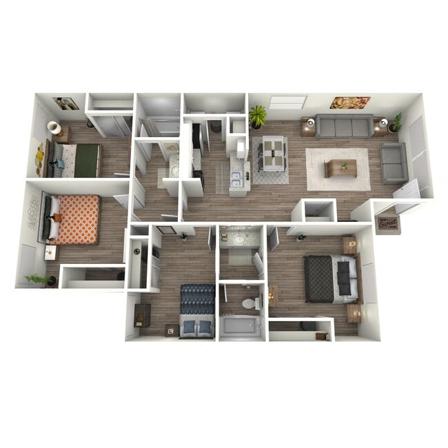 Floorplan - Riverwalk Luxury Apartments