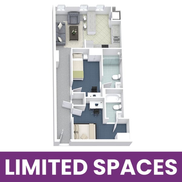University Lofts 1x2B - Limited Spaces - University Lofts