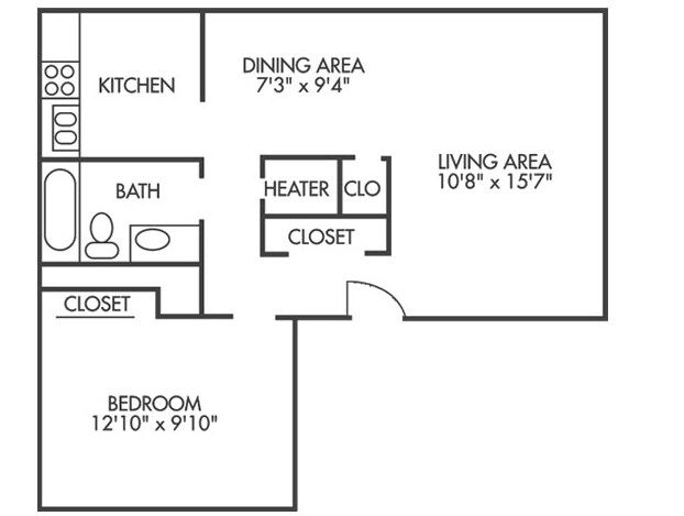1BR/1BA - Tres Vistas