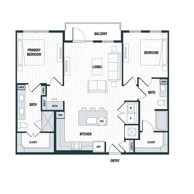 B1: 2 Bed 2 Bath - Altitude at Brooks