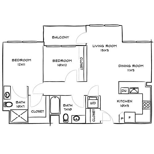 Floorplan - Indigo Apartments