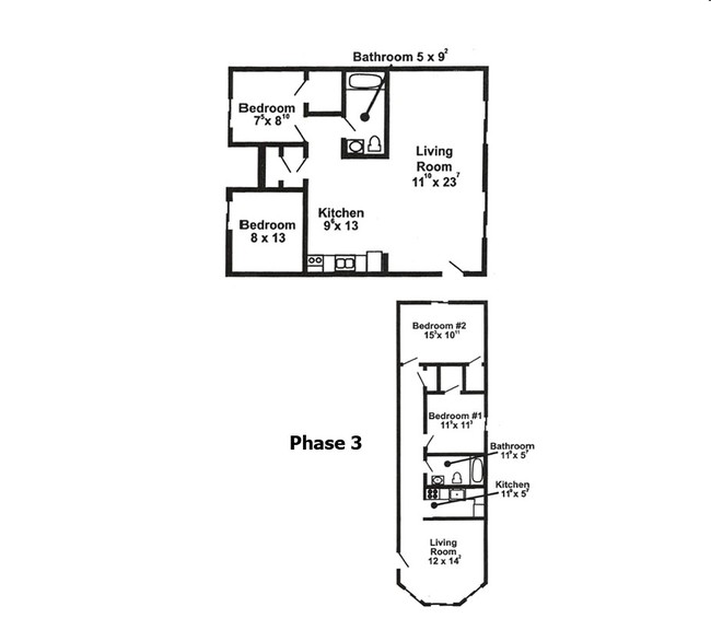 2 BR/1 BA - Hawkeye Village Apartments