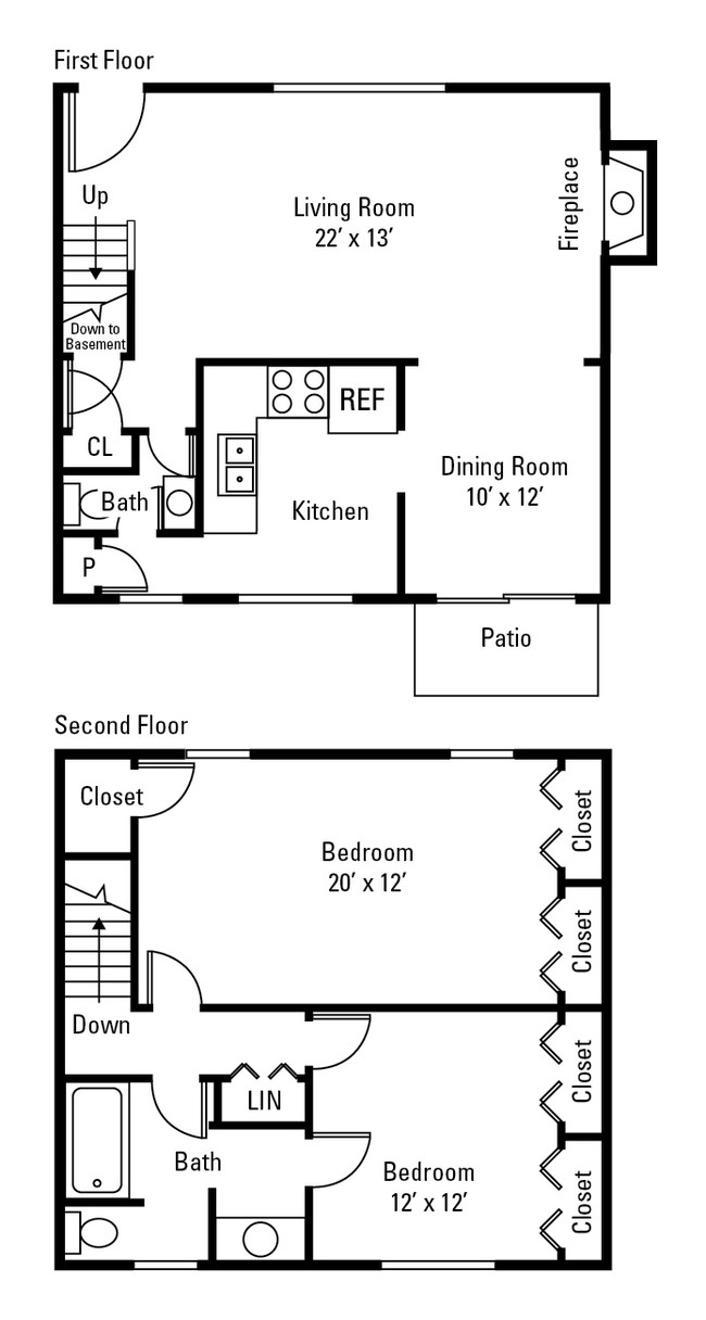 Floorplan - Green Lake Apartments and Townhomes