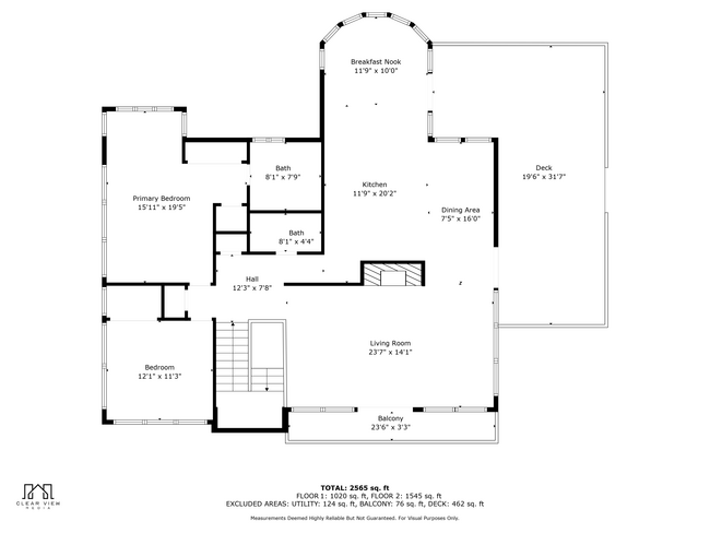 Floor plan of the second floor - 19 Cottontail Ln