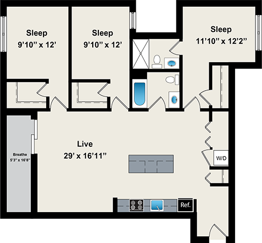 Floorplan - Reside on Jackson