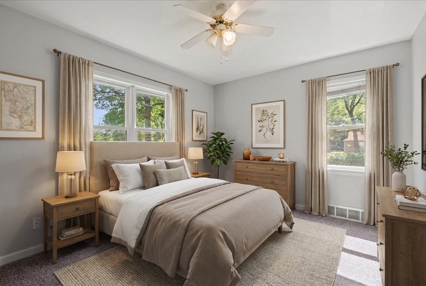 Bedroom #1 Virtually Staged - 7032 Dearborn St