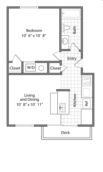 1BR/1BA - Emerson Apartments