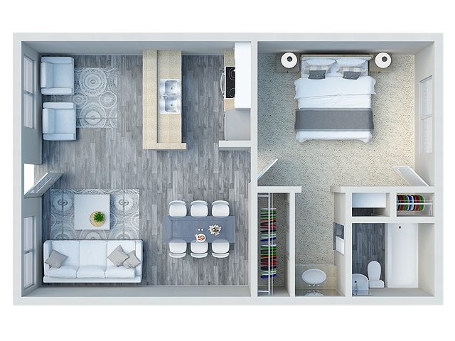 One Bedroom One Bath - Elevate Apartment Homes (08/25)