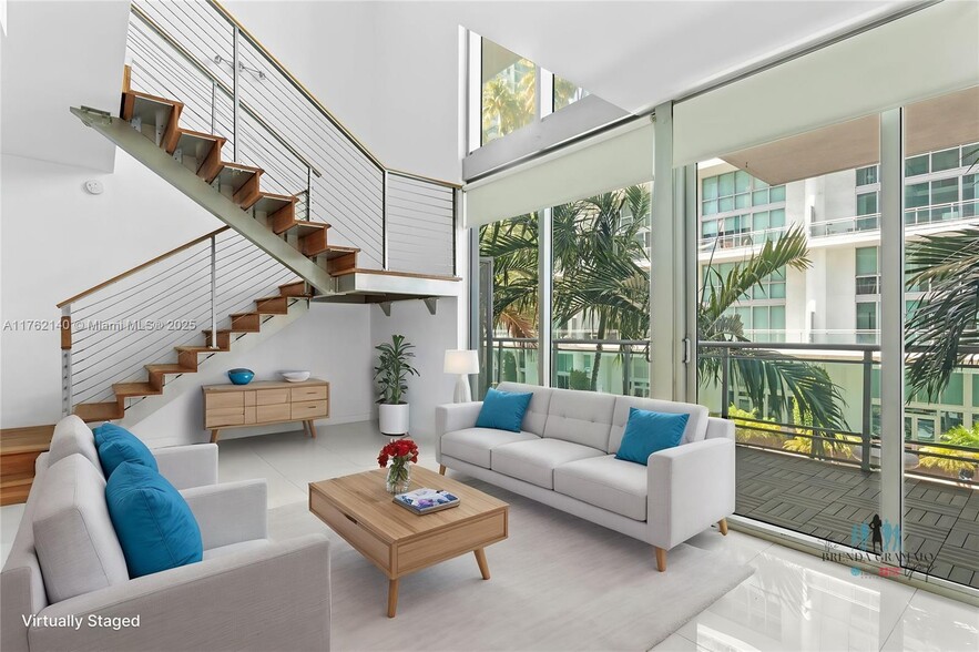 Living Area (virtually staged) - 350 S Miami Ave