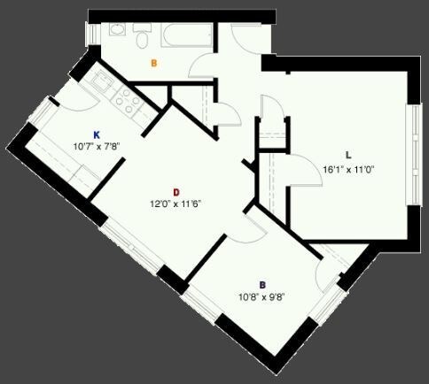 2 Bedroom / 1 Bath / 670 Sq.Ft. - 1400 W. Edgewater