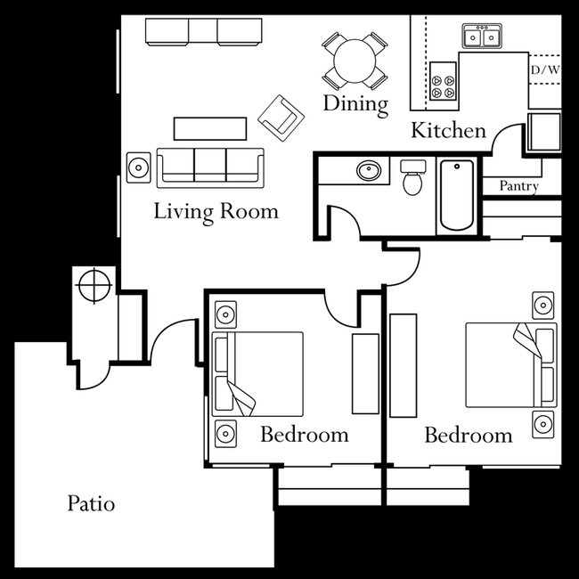 2BR/1BA - Redwood Glen Apartments