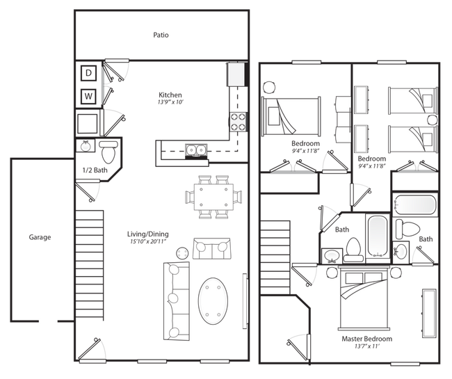 Floorplan - Riverside Manor Apartments