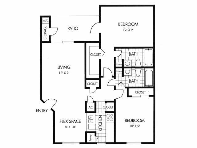 2BR/2BA - Rockridge Park Apartments