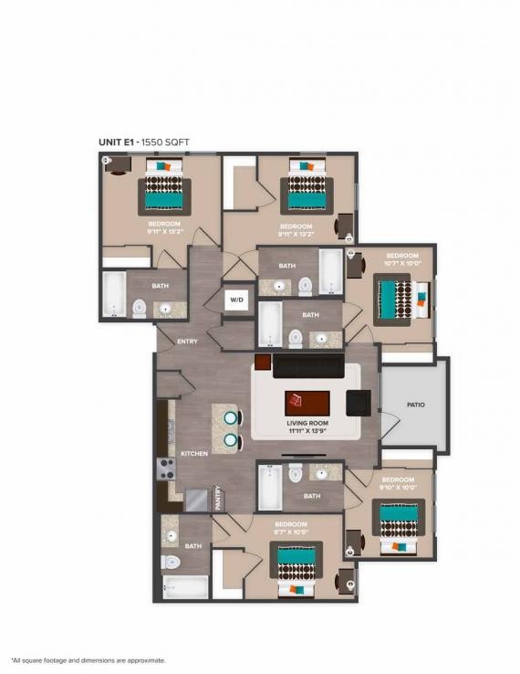 Floorplan - YOUnion at Reno- Student Living