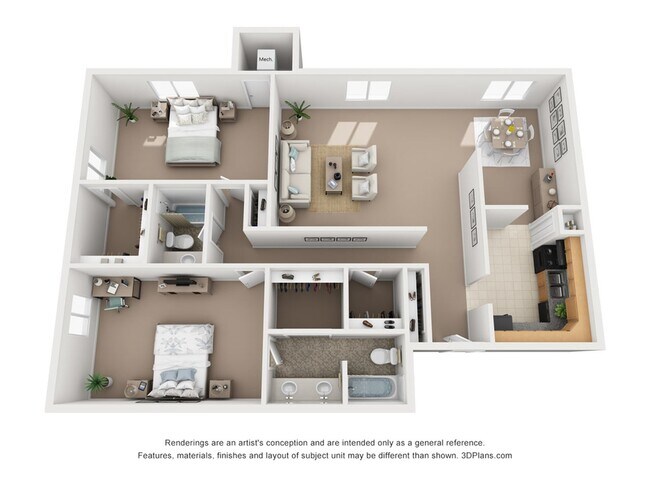 Sherwood Towers_2BR 2B_1435 - Sherwood Towers Apartments