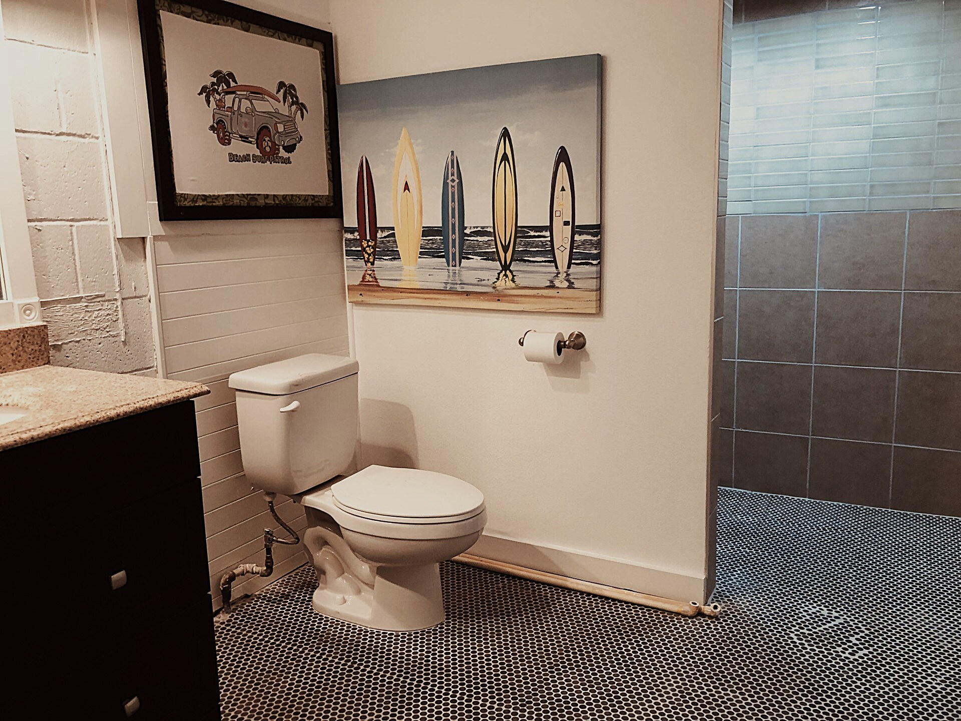 A 3rd bath & tiled shower downstairs - 7107 120th St NW