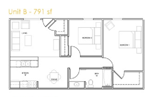 Two Bedroom - Magnolia Court