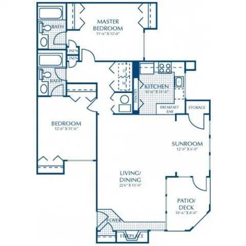Floorplan - 2200 Big Creek Apartments