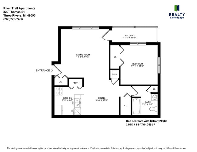 Floorplan - River Trail Apartments