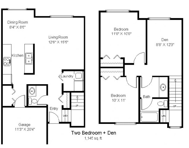 2BR/2BA - Brookstone Townhomes