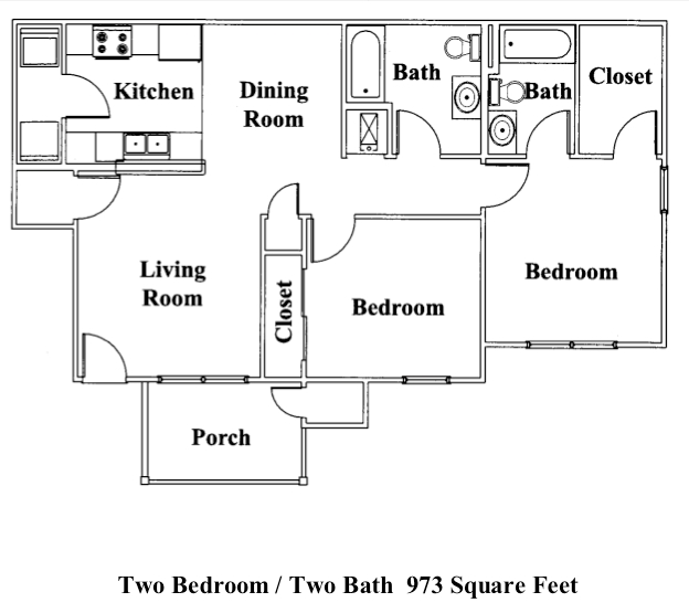 2BR/2BA - Elizabeth Place Apartments